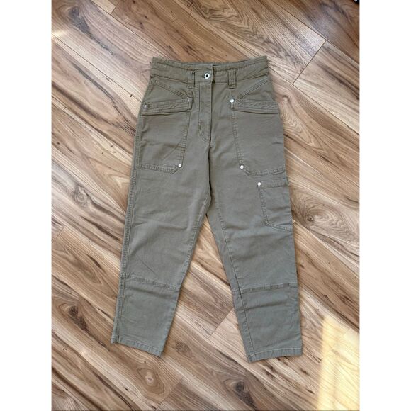 Anthropologie Maeve Womens Moss Green Turner Cargo Utility Pants Pants Size 27 - Picture 3 of 14